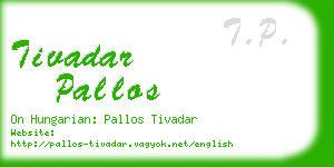 tivadar pallos business card